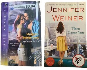 Lot of 2 books Stranger In Her Arms Lorna Michaels Then Came You Jennifer Weiner